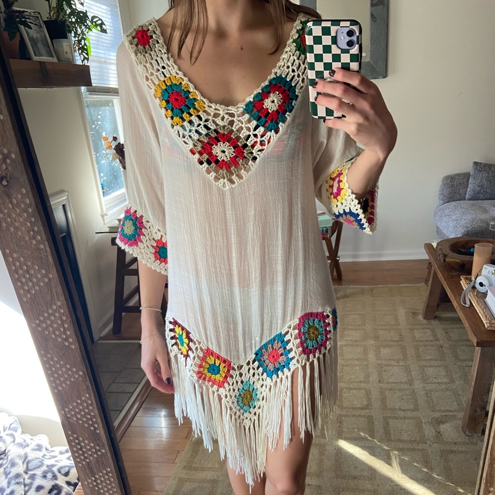 beautiful crocheted coverup